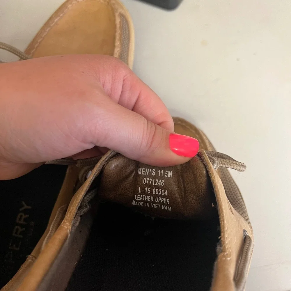 Sperry Top-Sider Billfish Tan Leather Mesh Boat Shoes Mens 11.5 M 0771246